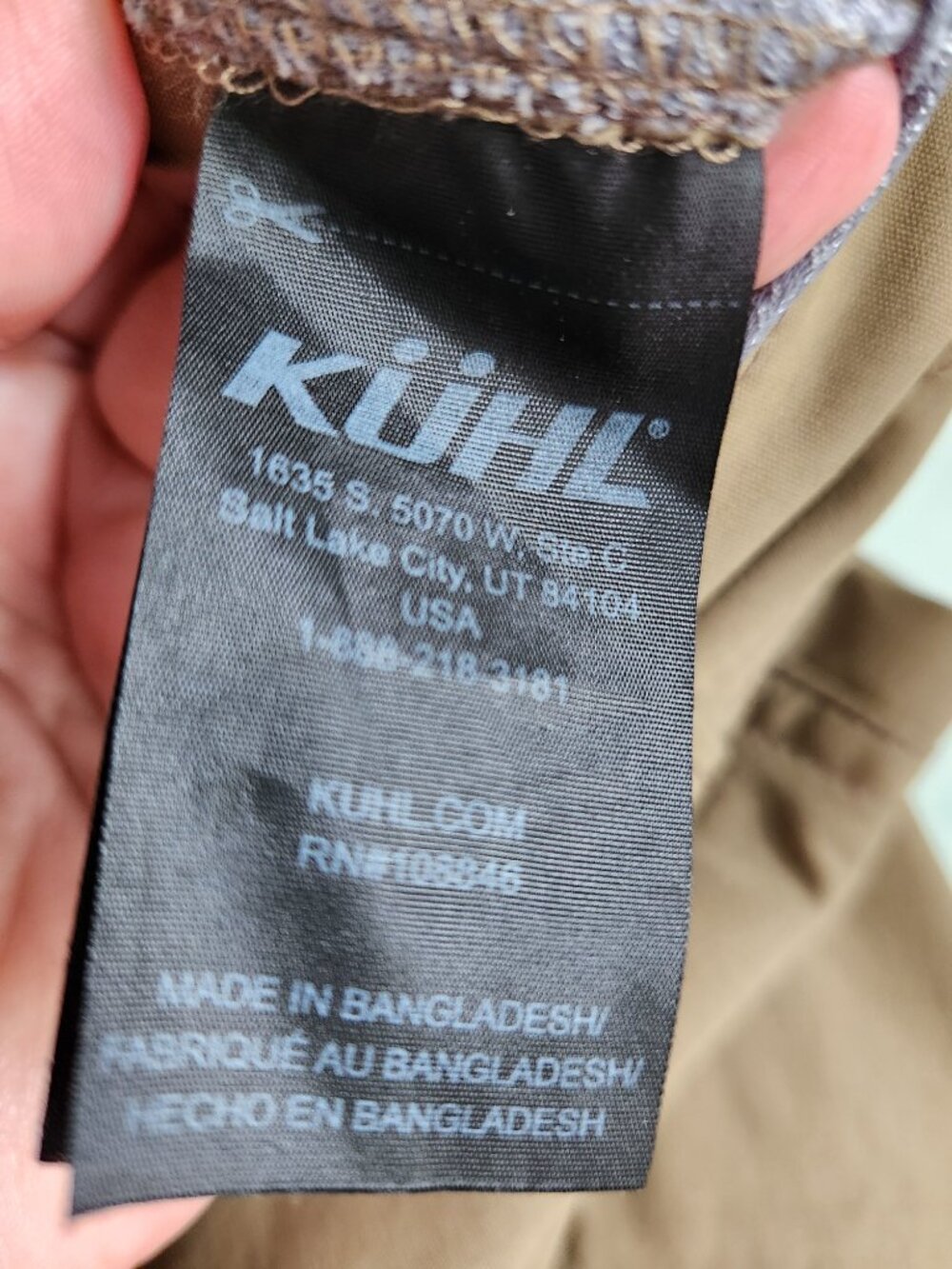Kuhl Mens 36x30 Renegade Afire Chino Pants Charcoal Tan 5158 Nylon Stretch - Picture 11 of 13